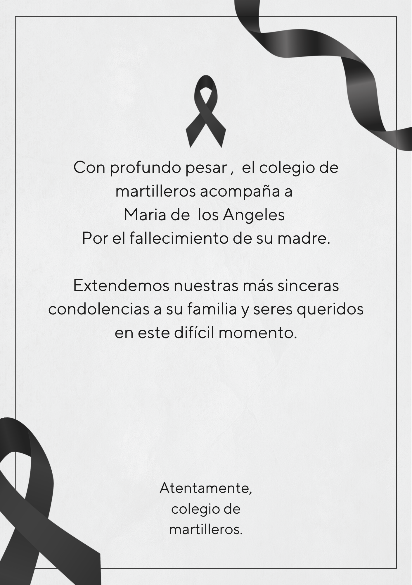 Imagen de CONDOLENCIAS