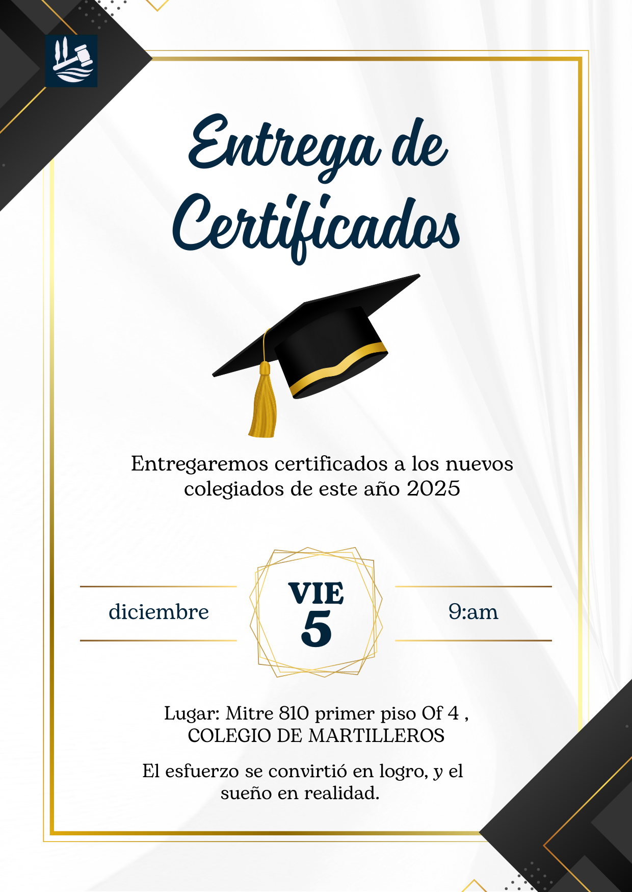 Imagen de ENTREGA DE CERTIFICADOS